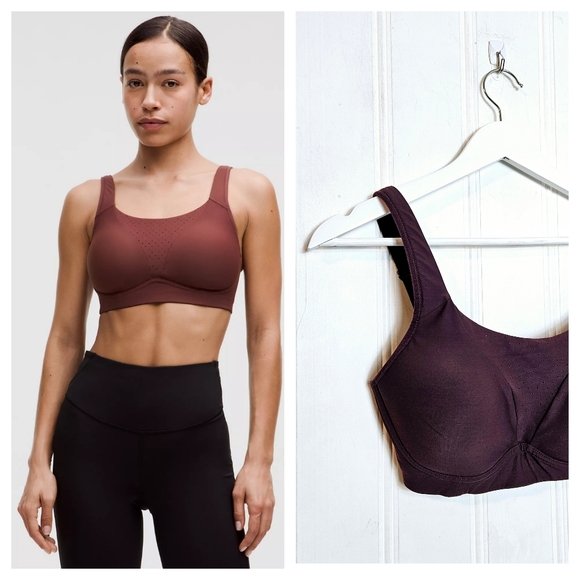 Lululemon Athletica Sports Bra Womens Size 32DD Purple Run Times High Support - Picture 1 of 12